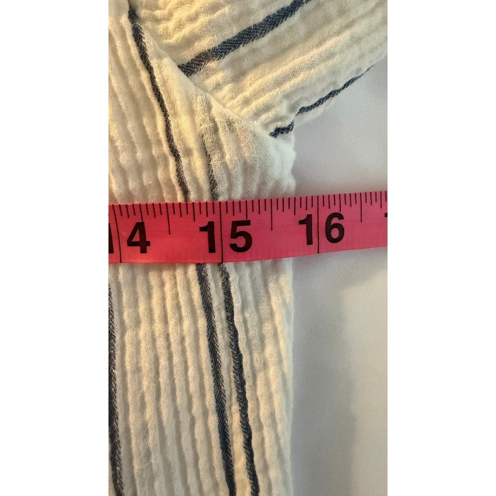 J.Crew Puff-Sleeve Top in Sheer Cotton Gauze Blue XS - Picture 8 of 9